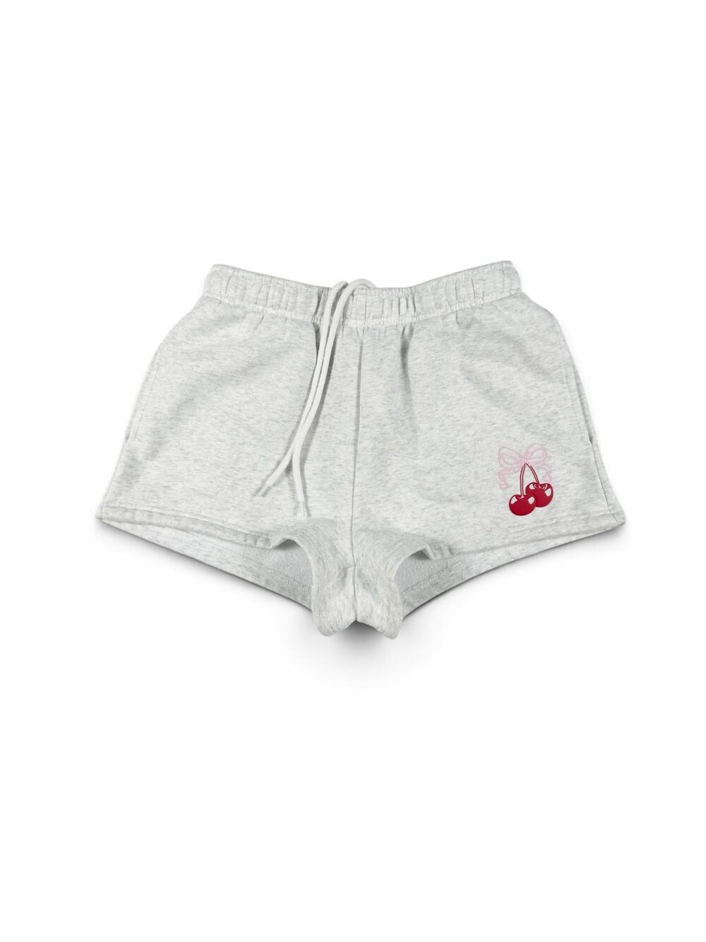 White Fox Boutique With Love Cherry 8 Ball Lounge Shorts Gray XS